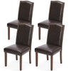 EDX Dining Chairs Set of 2, Parsons Chairs with Nailhead Trim and Wood Legs