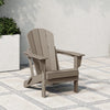 Westintrends Outdoor Folding HDPE Adirondack Chair, Patio Seat, Weather Resistant, Dark Brown