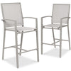 Best Choice Products Outdoor Barstools Set of 2, Bar Height Patio Chairs w/ All-Weather Mesh - Black/Black