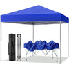 GVDV Canopy Tent, 10x10 ft Easy Pop up Outdoor Canopy Tent, Portable Straight Leg Gazebo Instant Canopy, Blue