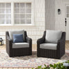 Better Homes & Gardens Bellamy  2-Pack Outdoor Wicker Club Lounge Patio Chairs, Dark Brown