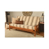 Homestock African Artifacts Full Size Futon Frame Set with Mattress, Easily Converts to Bed, Versatile Design Futon Frame for All Spaces, 33"H x 79"L x 37"D-Color:Linen Charcoal,Size:Barbados