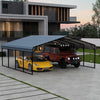 Mellcom 20x20ft Heavy Duty Carport, Steel Carport with Galvanized Steel Roof and Frame, Portable Garage for 2 Cars, Rv, Tractors and Boat, Gray