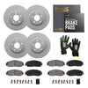 Max Advanced Brakes - Brake Kit for 2012 2013 2014 2015 2016 2017 2018 Toyota Prius V Front and Rear Replacement Disc Brake Rotors and Ceramic Brake Pads