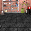 Garage Floor Tiles Interlocking 15.75x15.75 in 50pcs Garage Flooring Tiles Black