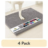 (4 pack) Muddy Mat® SHOWN ON TV Highly Absorbent Microfiber Door Mat and Pet Rug Non Slip Thick Washable Area and Bath Mat Soft Chenille for Kitchen Bathroom Bedroom Indoor and Outdoor - Grey Medium 30"X19"