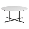 Lifetime Commercial Fold-in-Half 60 in Indoor/Outdoor Folding Round Table White Granite 1 Piece 1 Count