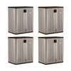 Suncast 2-Shelf Resin Base Cabinet, Platinum Metallic