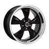 American Racing Aluminum Rim AR105 TORQ THRUST M 18X9in Gloss Black Machined Lip Finish, AR105M8965B
