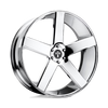 DUB 1PC Cast Aluminum Rim S115 22X8.5 5X4.5 CHR-PLATED 38MM, S115228565+38