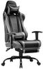 GTRACING Gaming Chair, Ergonomic Office Desk Chair with Lumbar Support, PU Leather, Footrest & Adjustable Headrest, Red