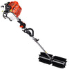 Power Snow Sweeper Brush Machine, 52cc Gasoline Walk-Behind Power Broom for Artificial Lawn Dirt Debris, 24" X 9" Brush, EPA Approved