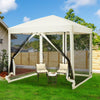 Instant Pop-Up Canopy Tent with Removable Mosquito Netting & 2 Zipper Doors, Portable Outdoor Shelter for Camping, Backyard, Picnic - Includes Wheeled Carry Bag