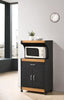 Hodedah Microwave Contemporary Wooden Kitchen Cart in Cherry Finish