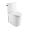 St. Tropez One-Piece Elongated Toilet Left Side Vortex Flush Handle in Matte Black 1.28 gpf