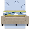 Serta Palisades 61" Track Arm Sofa Loveseat with Removable Covers Beige