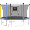SHINPT 14ft Trampoline for Kids, Outdoor Trampoline with Net, Big Trampoline with Basketball Hoop and Ladder, Heavy Duty Trampoline with No-gap Design, Backyard Trampolines for Adult