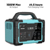 Mondawe 1000W Portable Power Station 1024Wh Solar Generator with AC Outlet for Home Use,Camping,Emergencies
