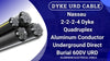 100' Aluminum URD Dyke 2-2-2-4 Cable Direct Burial Quadruplex Secondary Wire by General Cable