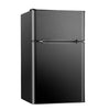 Simzlife 3.2 Cu ft Two Door Mini Refrigerator with Freezer, Compact Small Fridge Adjustable Removable Shelves, Sliver