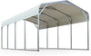 Quictent 12x20 ft Metal Roof Carport Kits Hard Top Garage Heavy Duty Steel Car Canopy