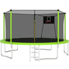 14FT Trampoline with Enclosure for Kids and Adults, SEGMART Upgraded Kids Recreational Outdoor Trampoline with Basketball Hoop, Ladder, Heavy Duty Round Backyard Trampoline for Indoor Outdoor