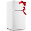 WANAI 3.5 Cu.ft Fridge with Freezer 2 Door Compact Refrigerator Adjustable Thermostat Silver New
