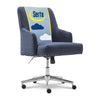 Serta Leighton Home Office Desk Chair Chrome Nailheads Twill Fabric Lilac Purple