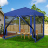 Instant Pop-Up Canopy Tent with Removable Mosquito Netting & 2 Zipper Doors, Portable Outdoor Shelter for Camping, Backyard, Picnic - Includes Wheeled Carry Bag
