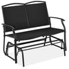 Best Choice Products 2-Person Outdoor Swing Glider, Steel Patio Loveseat, Bench Rocker w/ Armrests - Gray