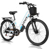Vivi Electric Bike 26" City Commuter Electric Bike 48V 500W Step-Through Electric Bike 19.8MPH Electric Cruiser Bike Beach Bike with Cruise Control, UL2849 Certified