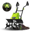 Steelite 14-Inch Corded Electric Tiller,10-Amp Electric Tiller and Cultivator for Gardening, Lightweight Rototiller