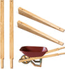 Heavy Duty Wood Wheelbarrow Handles �C 59'' Replacement Kit with 2 Wedges, Pre-Drilled Holes & Seal Coat