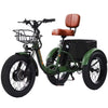 YEBEI Electric Tricycle for Adults Folding E-Trike Motorized Tricycle Electric 3 Wheels Trike Powerful 500W Motor Electric Tricycle 48V15AH Lithium Battery Max 20MPH 20*4.0” Fat Tire Orange