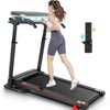 Folding Treadmill with Removable Desk, Foldable Treadmill with Adjustable Height, Treadmill 300lb Weight Capacity, White