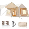 Lilypelle 4-6 Person Blow Up Inflatable Tent with Stove Jack, Hot Tent for Camping with Hand Pump, Waterproof Inflatable Camp Tent with Mesh Windows, Easy Setup Glamping Inflatable House