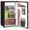 Mini Fridge with Freezer, 3.2 Cu.Ft Compact Refrigerator for Bedroom, Dorm, Apartment - Adjustable Thermostat, Reversible Door, Black