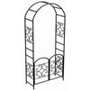 Panacea Scroll Arbor with Gate, Black, 90"H