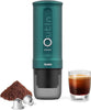 Nano Portable Electric Espresso Machine: 20 Bar, 3-4 Min Self-Heating, Mini 12V/24V Car Coffee Maker with NS Capsule & Ground Options - Ideal for Camping, Travel, RV, Hiking, Office (Space Grey)