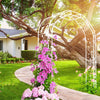 Yoneston 98.4"H Metal Garden Arch Trellis, Garden Arbor Trellis Support Rose Arch for Outdoor Plant Climbing or Wedding Decor, Black