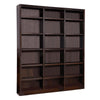 Concepts in Wood 18 Shelf Triple Wide Wood Bookcase, 84 inch Tall - Cherry Finish