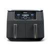 Ninja Foodi 8 qt 2-Basket Air Fryer, Black - DualZone Technology, Smart Finish
