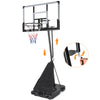 Ktaxon 5.3-10ft Adjustable Portable Basketball Hoop with Rebound Plate,44-Inch Weatherproof Backboard Indoor Outdoor