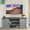 FESTIVO Farmhouse TV Stand for 75" TV, Entertainment Center, Sliding Barn Door TV Stand, 68 inch TV Console Table, Home Living Room Media Console with Adjustable Shelf - Off White