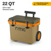 RTIC 22 QT Ultra-Light Wheeled Hard-Sided Ice Chest Cooler, Fits 28 Cans, 6 Wine Bottles, Navy & Denim