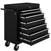 Aukfa Tool Chest, 24.5 in 7-Drawer Steel Rolling Tool Box on Wheels for Workshop Garage, Red