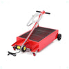 RIEDHOFF 20 Gallon Electric Oil Drain Pan with 110V Pump & 8 Ft Hose, Low Profile & T Folding Handle Oil Drain Cart for Truck Cars SUVs