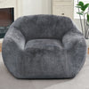 HOMGUAVA Giant Bean Bag Chair for Adults & Kids, Oversized Lounger Couch Large Lazy Chair w/ Stuffed Memory Foam & Wide Armrests, Light Gray