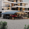 EROMMY Carport 20x20 FT, Heavy Duty Car-port, Car-Shelter with Galvanized Metal Roof and Frame, Easy Assembly Car-Shed with Enhanced Base, Expanding Garage Space for Pickup, 2 Cars, Boat and Tractors