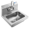 GRIDMANN Commercial NSF Stainless Steel Hand Washing Sink w/ Side Splashes & Faucet, Wall Mount